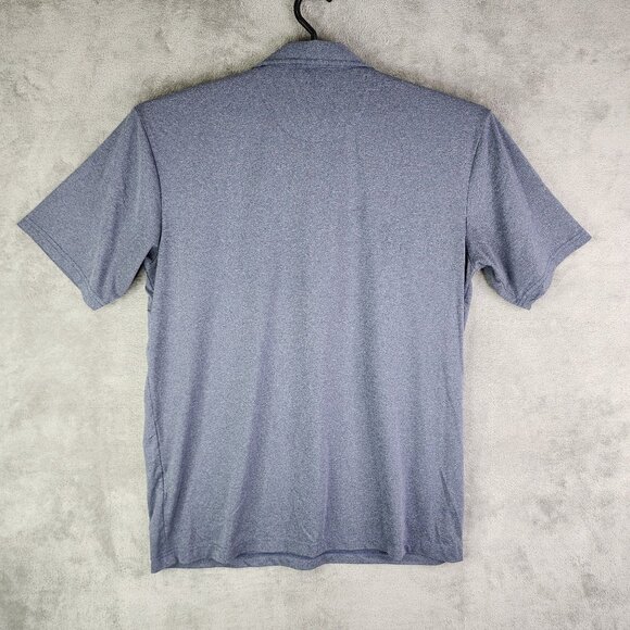 Blue Performance Polo Shirt with Moisture-Wicking Fabric - Picture 7 of 10